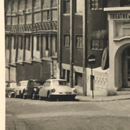 Vintage Photo Photograph Theater with Windmill Street Scene Cars Truck +