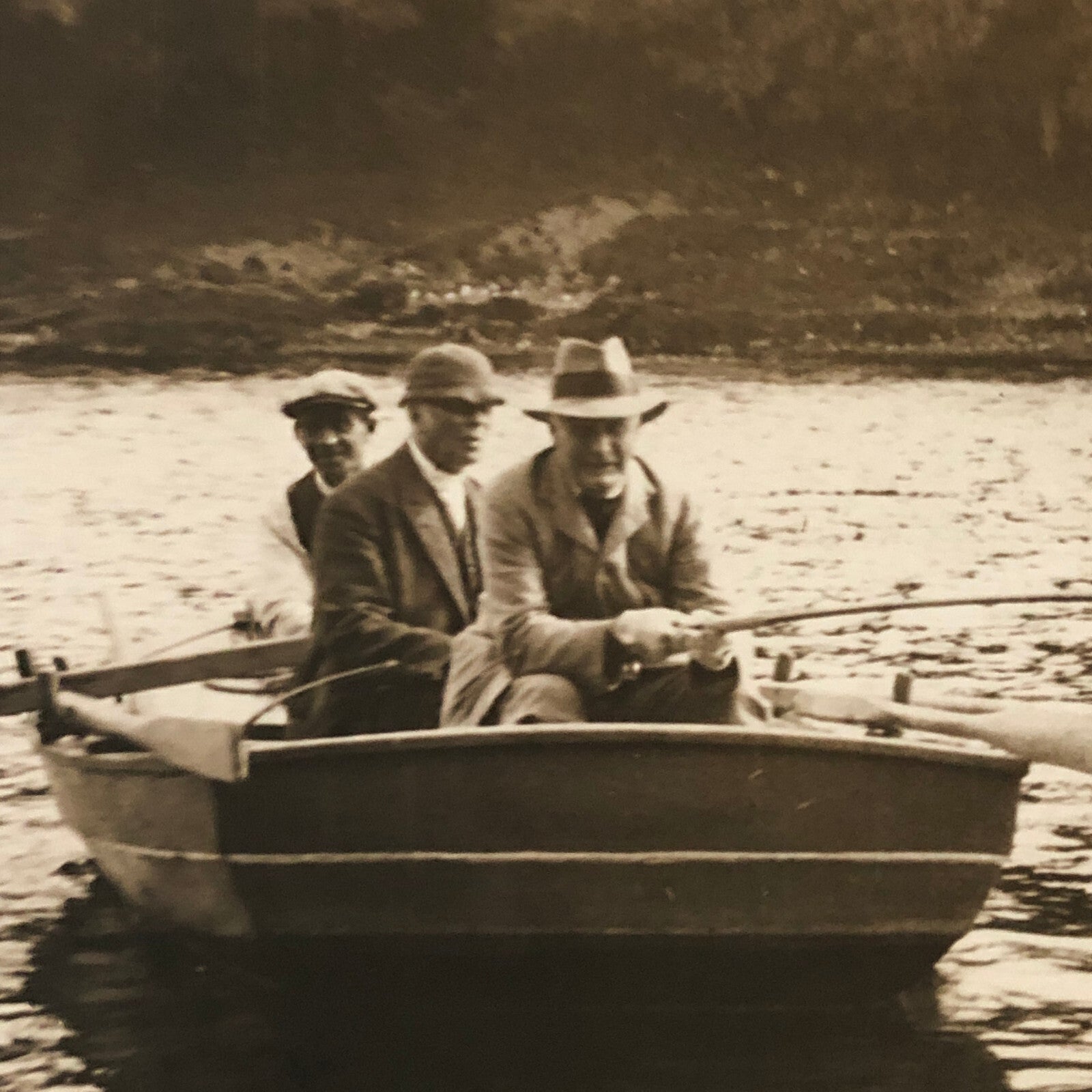 Bishop of London Fishing Holiday on Boat Press Photo Photograph 1933 LNA