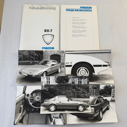 1981 Mazda RX-7 Press Kit Brochure Photos GERMAN Mazda RX7 RX 7 Sports Car