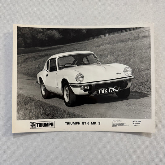Triumph GT6 Mark 3 Car Factory Press Photo Photograph