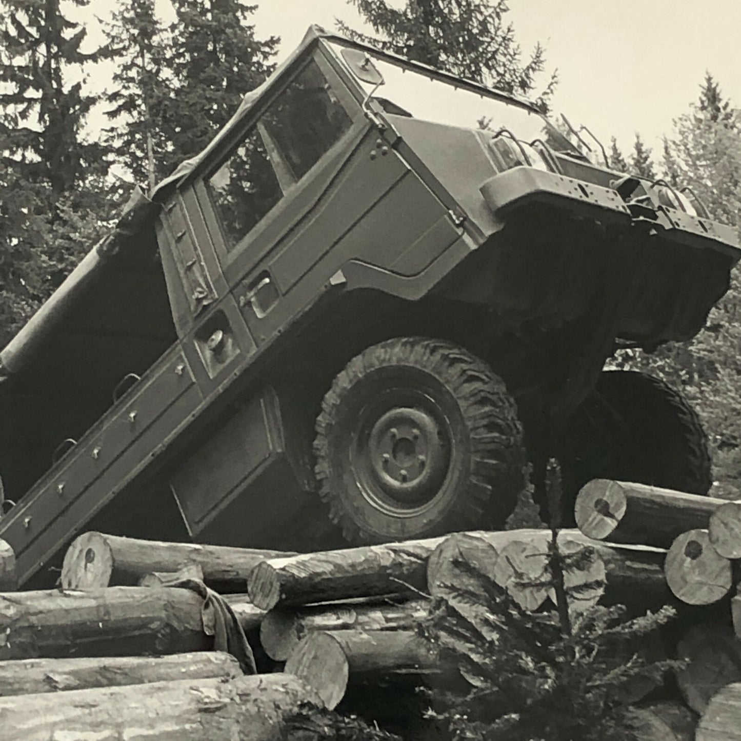 Vintage Military Truck Photo Photograph Image 