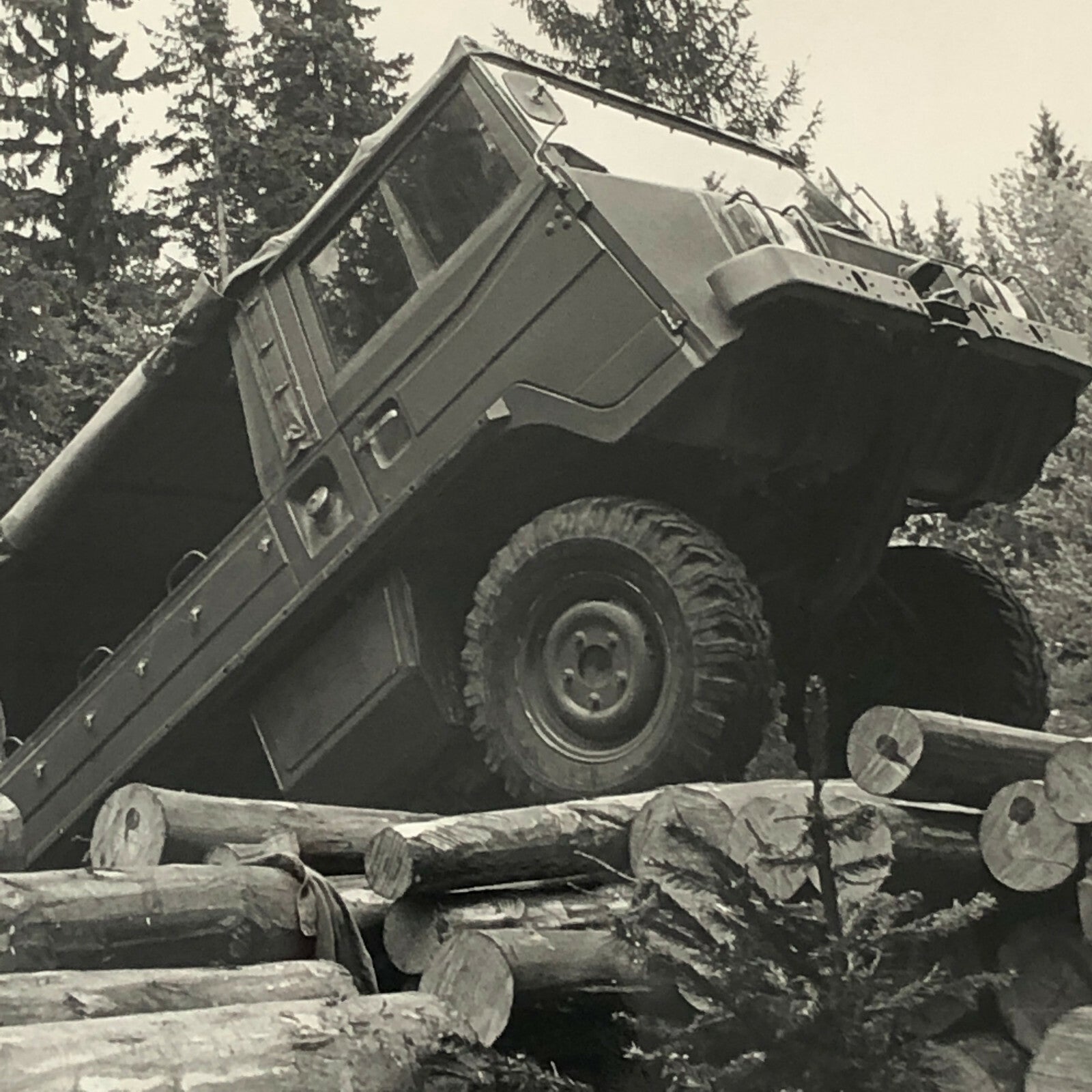 Vintage Military Truck Photo Photograph Image 