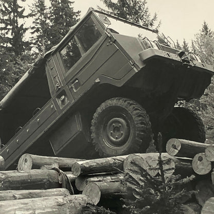 Vintage Military Truck Photo Photograph Image 