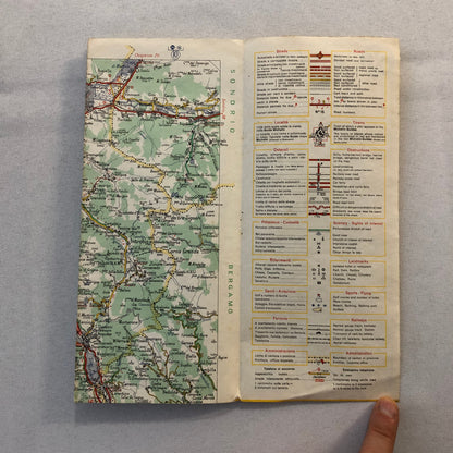 Vintage Michelin Tire Martigny Milano Travel Map