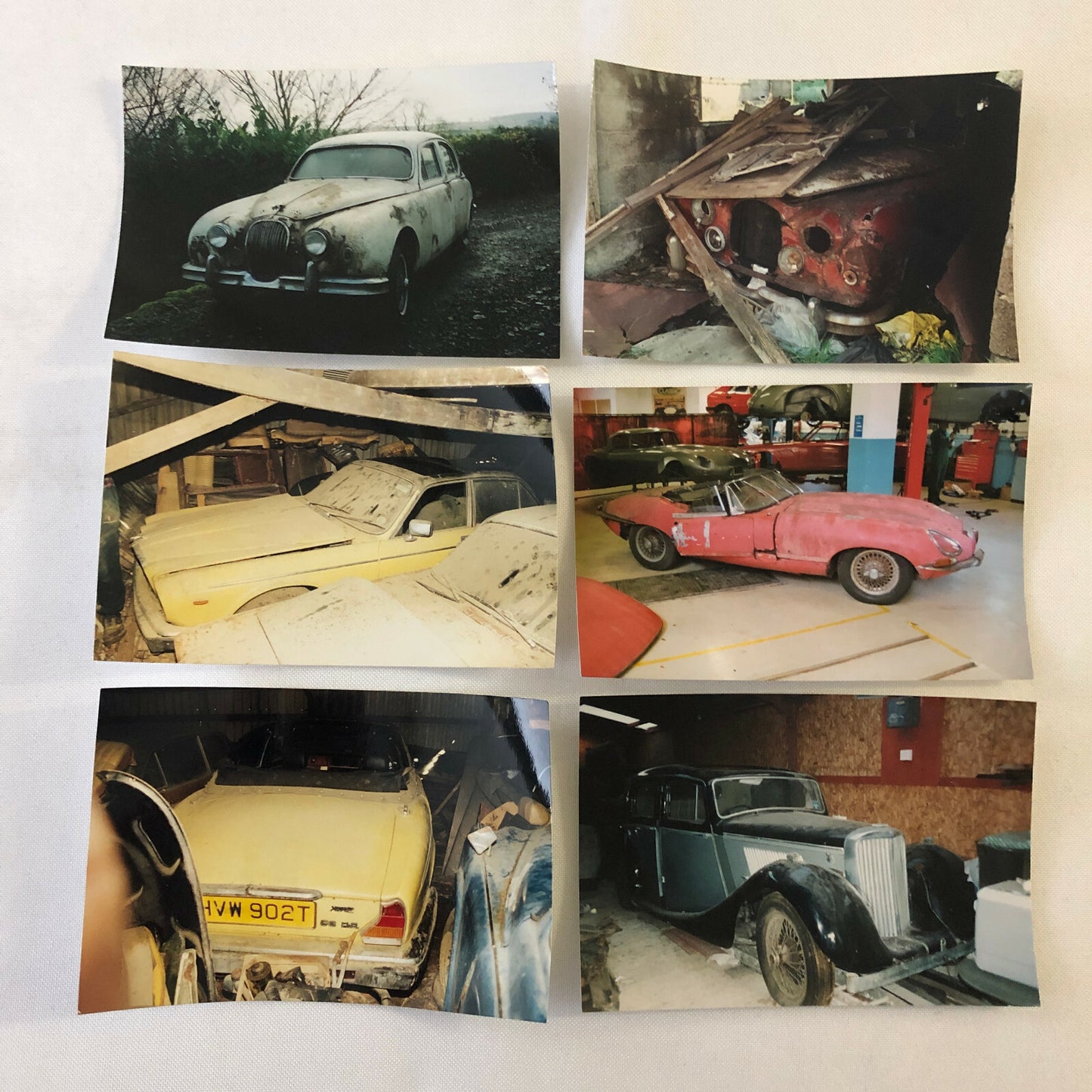 Jaguar Car Barn Find Junk Yard Parts Photo Photograph Print Lot of 22 E-Type + 