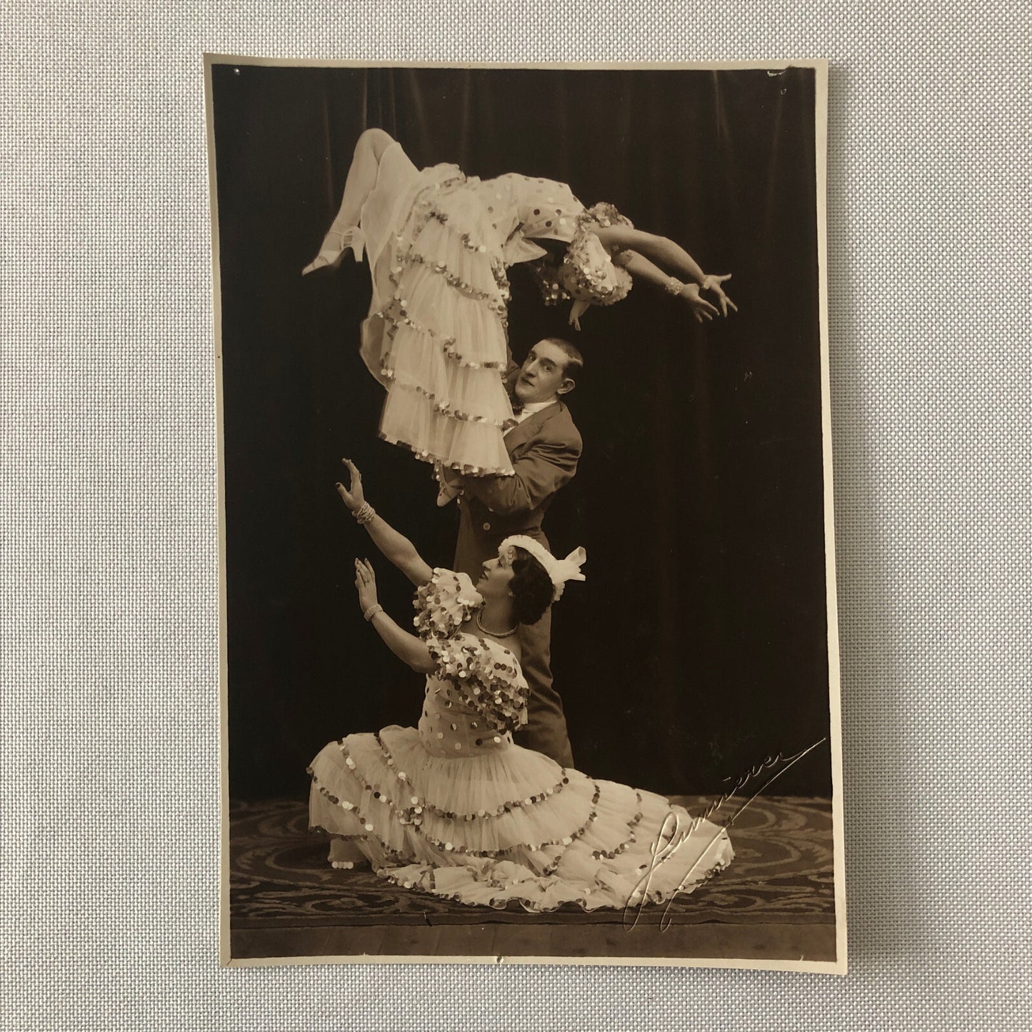 Circus Performer Acrobat Act in Costume Dance Vintage Photo Photograph