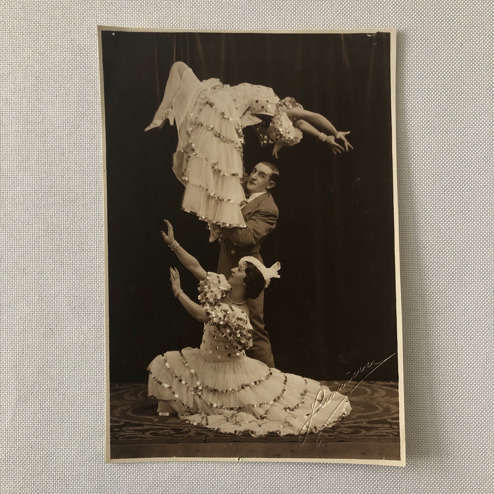 Circus Performer Acrobat Act in Costume Dance Vintage Photo Photograph