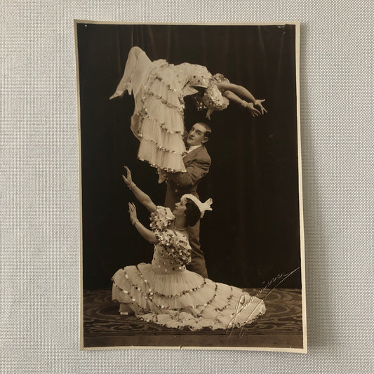 Circus Performer Acrobat Act in Costume Dance Vintage Photo Photograph