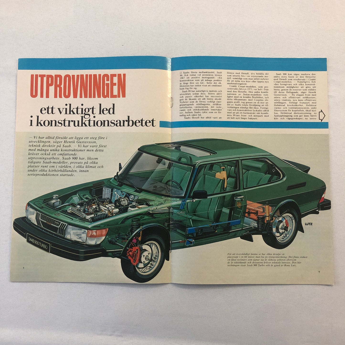 1979 Saab Sales Brochure Magazine 99 900 Turbo Lancia A112 SWEDISH TEXT