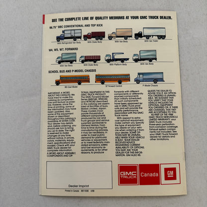 GMC Forward Truck Sales Brochure Catalog W4 W5 W7