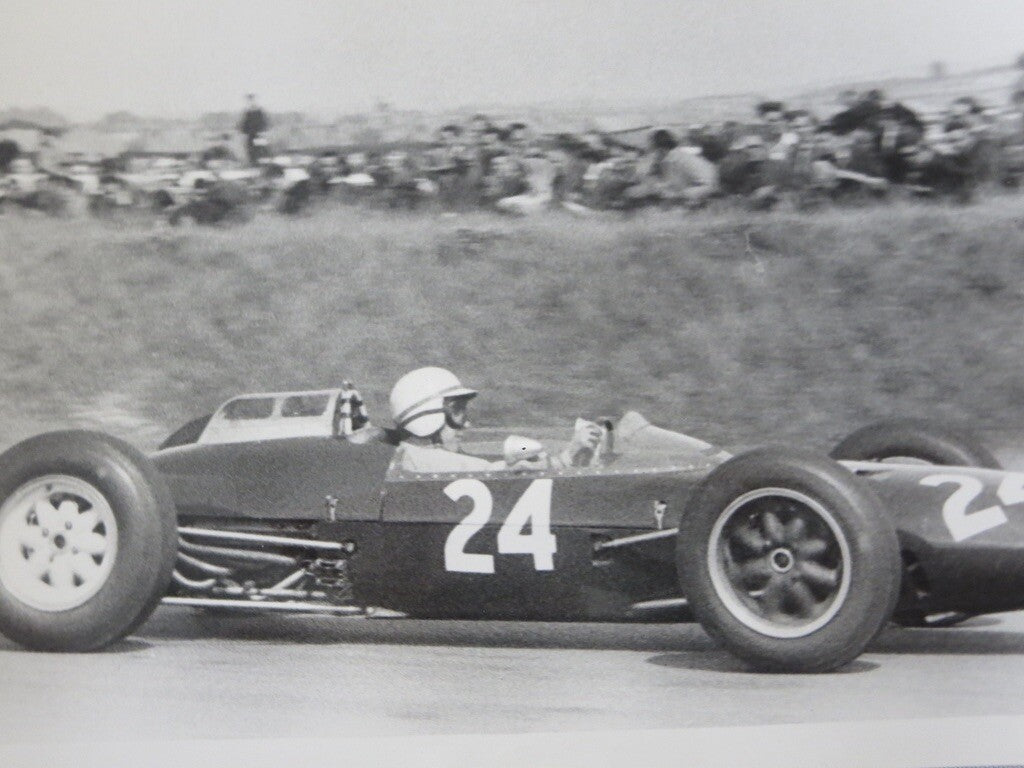 Vintage Photograph Photo Racing Driver John Surtees 1962 British Grand Prix Lola