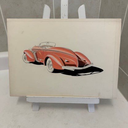 Auburn Boattail Speedster Car Automobile Illustration Art Drawing Hand Drawn