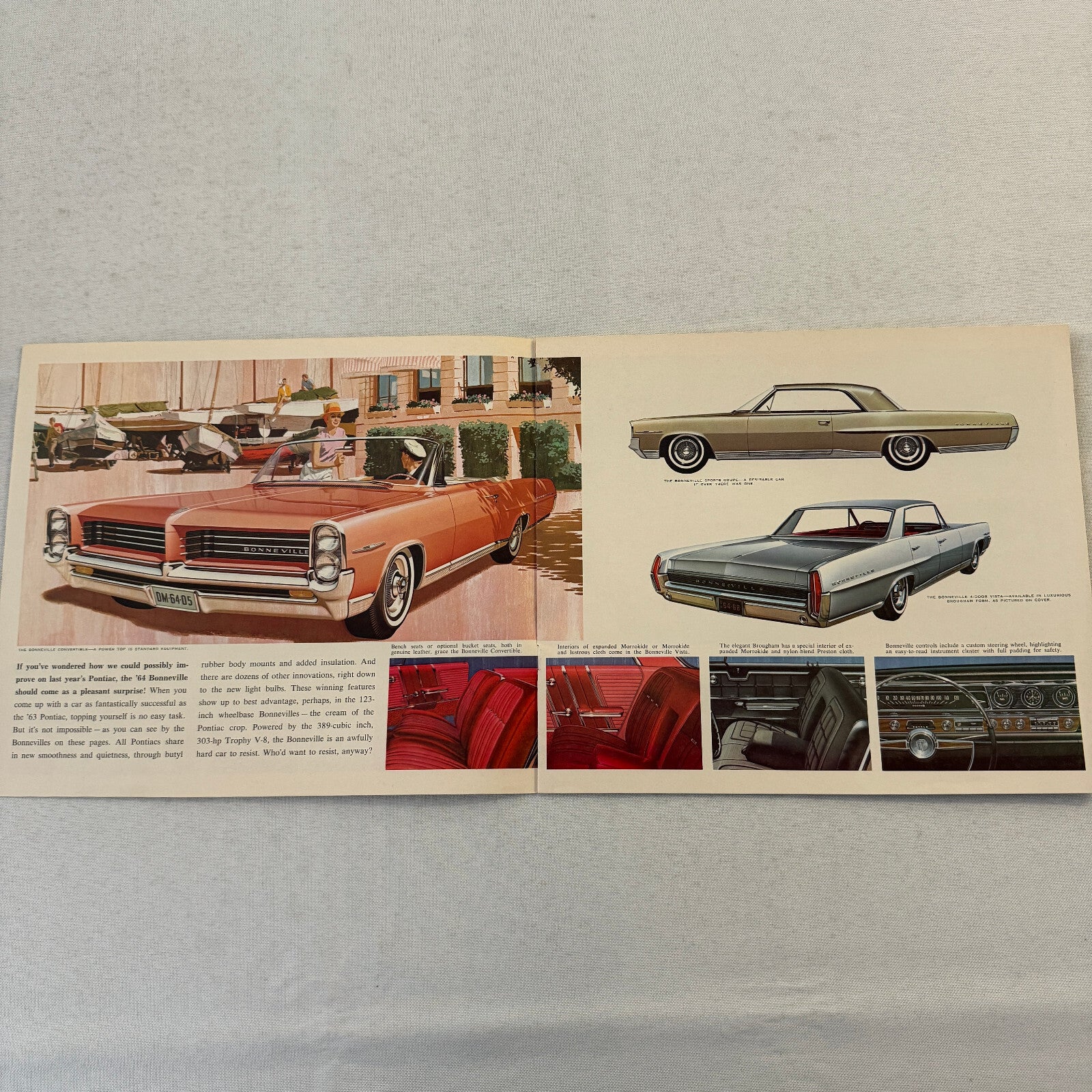 1964 Pontiac Sales Brochure Catalog Bonneville Catalina Star Chief Grand Prix