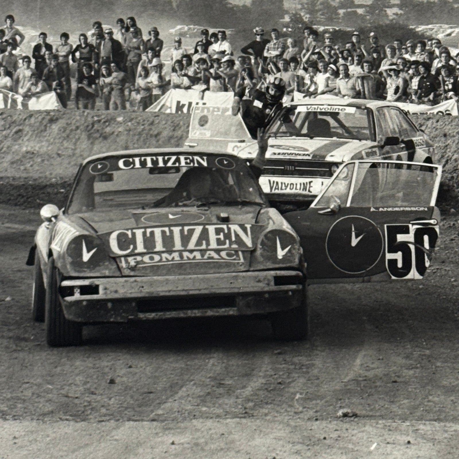 Vintage Rally Racing Photo Photograph Print DPPI Porsche 911 Volvo Car