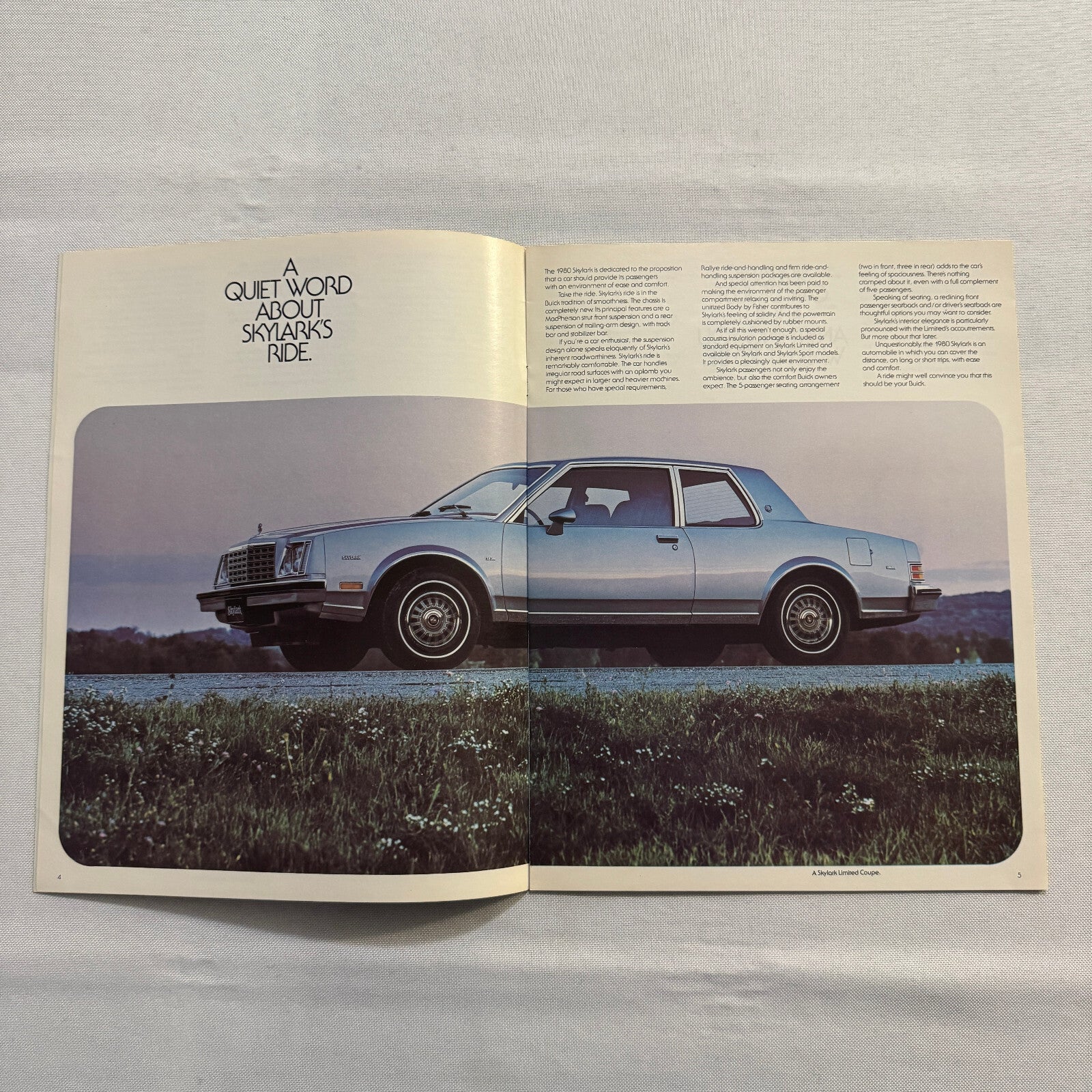 1980 Buick Skylark Car Sales Brochure Catalog Vintage Car Advertising