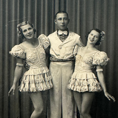Vintage Circus Rollerskating Roller Skate Act Real Photo Postcard Post Card RPPC
