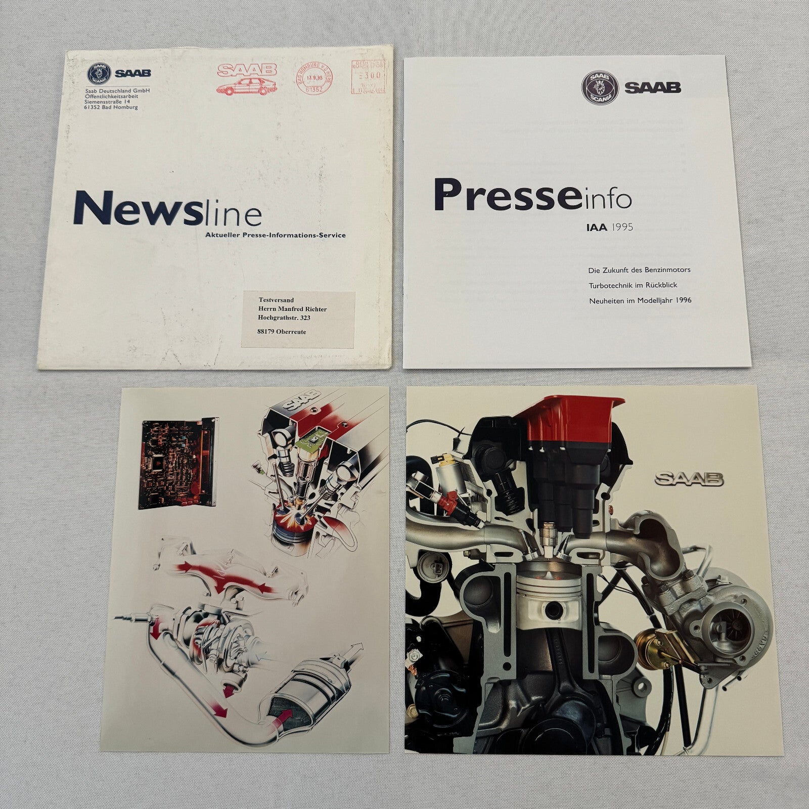 1996 Saab Factory Press Kit Photos Saab 900 Saab 9000 German Text