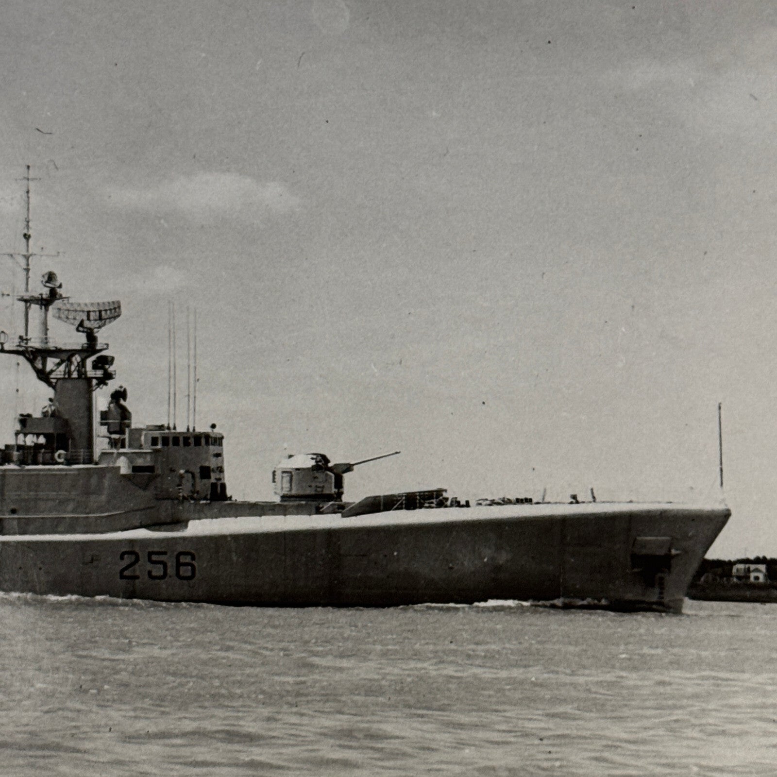 Vintage Royal Canadian Navy Ship Photograph Photo HMCS St Croix Boat Military