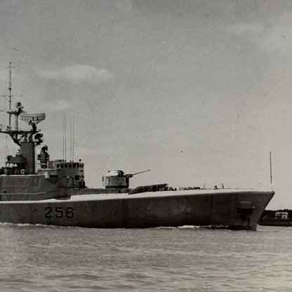 Vintage Royal Canadian Navy Ship Photograph Photo HMCS St Croix Boat Military