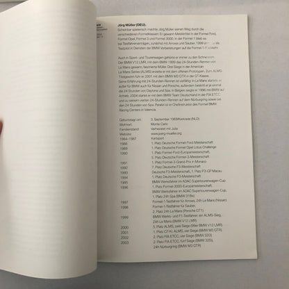 2004 BMW 24 Hour Rennen Nurburgring Race Racing Press Kit Brochure GERMAN 