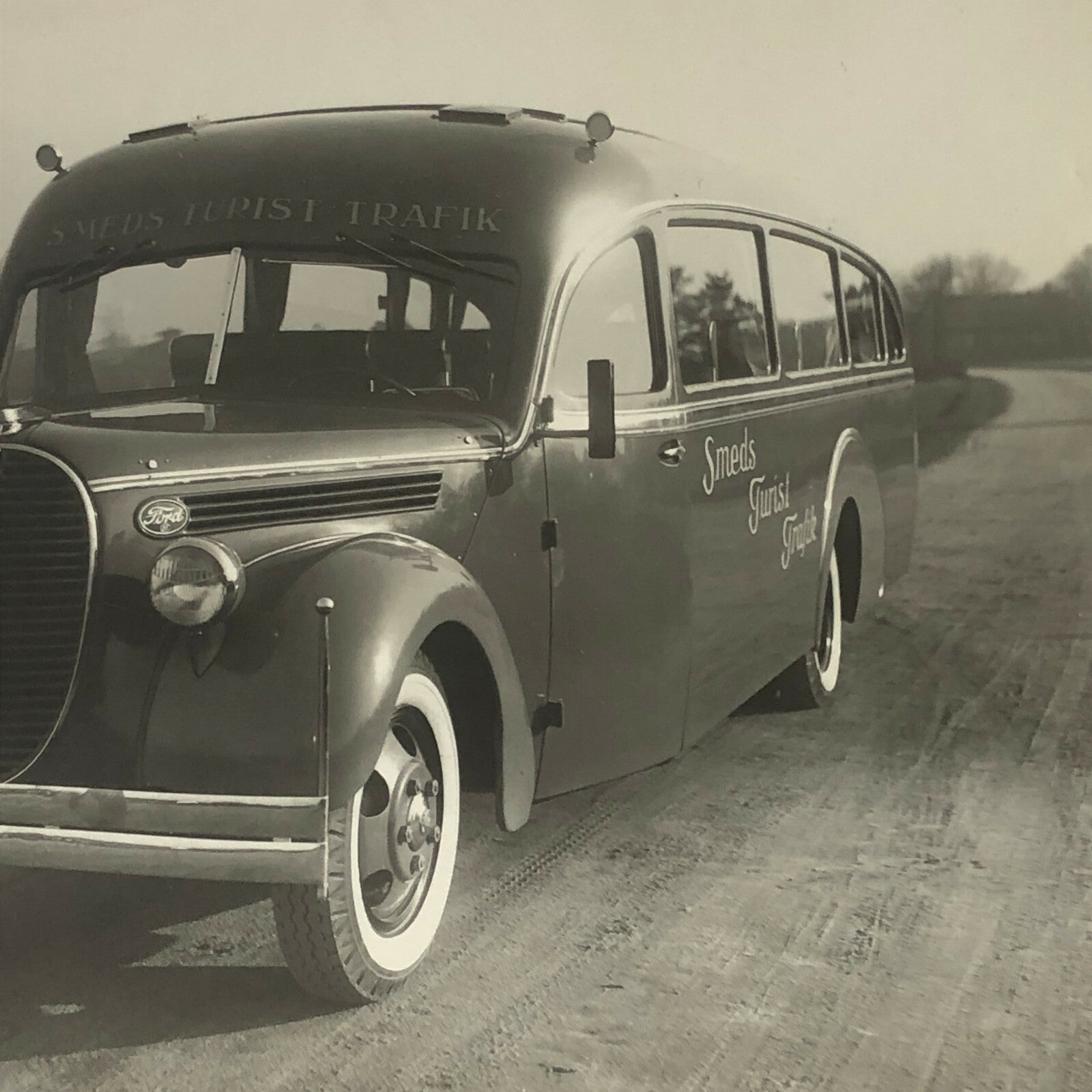 Antique Vintage Photograph of a Streamline Ford Bus Truck Lot of 2 - Denmark 