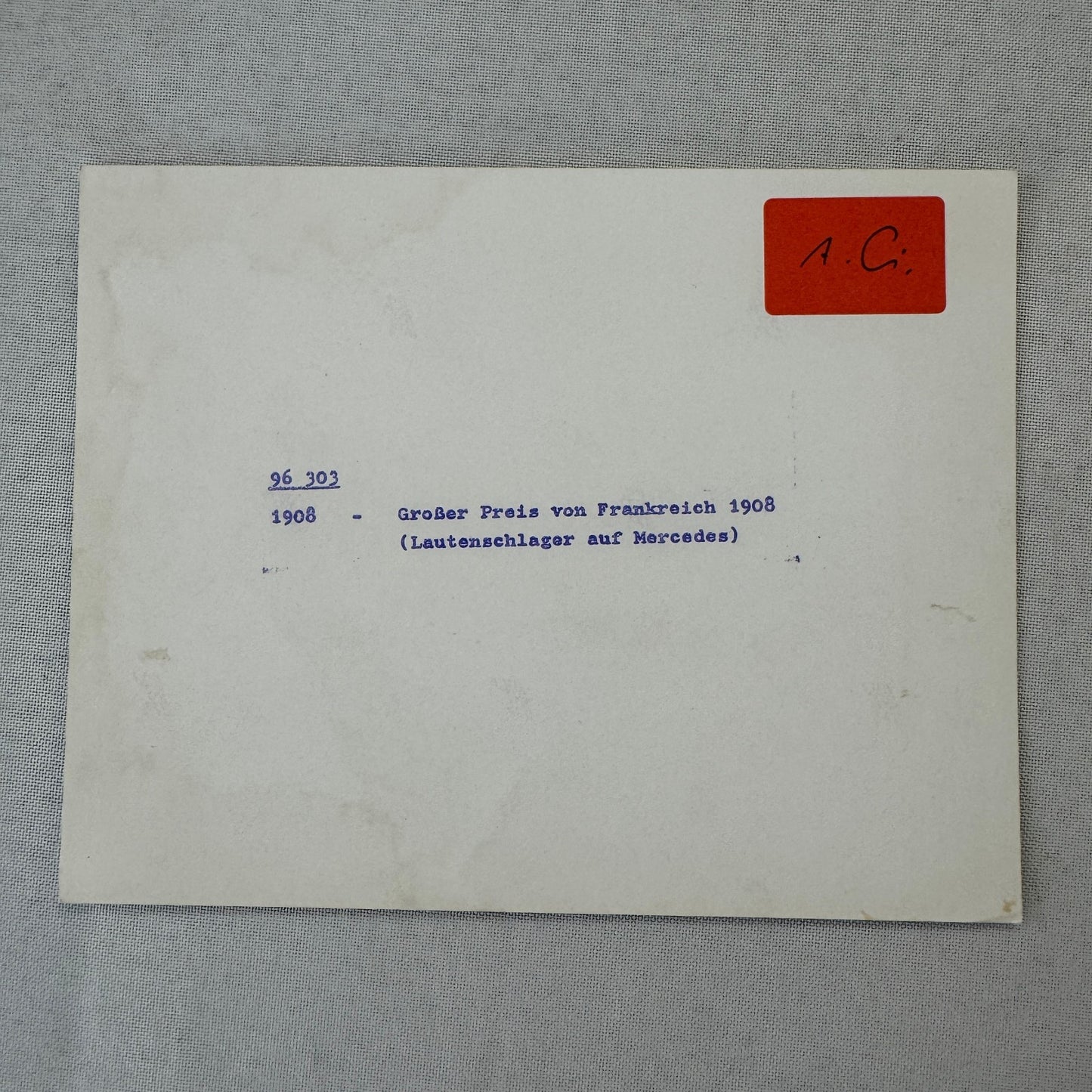 1908 Mercedes Benz Grand Prix Racing Car Photo Photograph Print Vintage