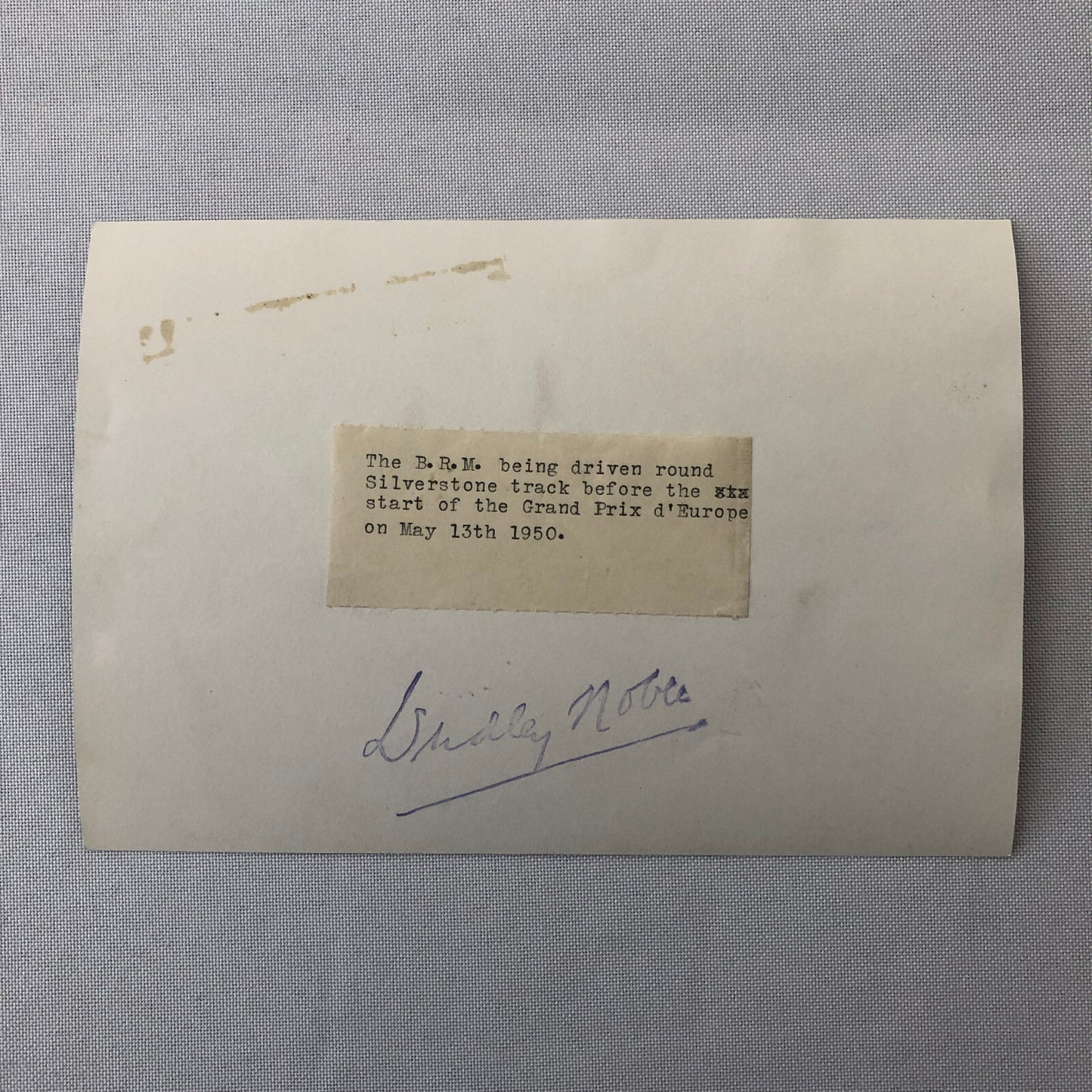 Vintage Racing Photo Photograph BRM Car at Silverstone 1950