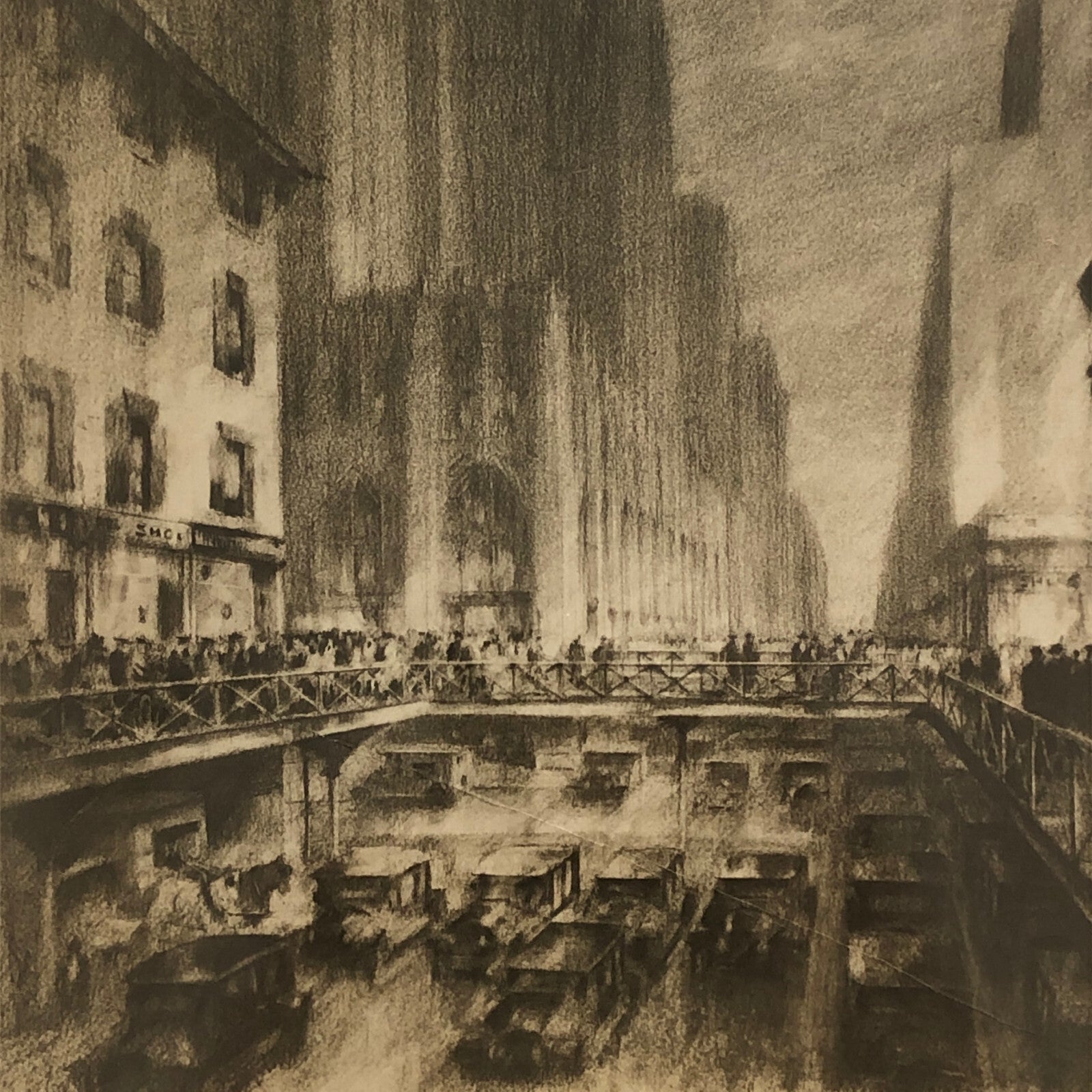 Press Photo Photograph New York City Planning Architect Sketch Proposal 1920s