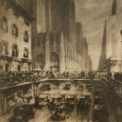 Press Photo Photograph New York City Planning Architect Sketch Proposal 1920s