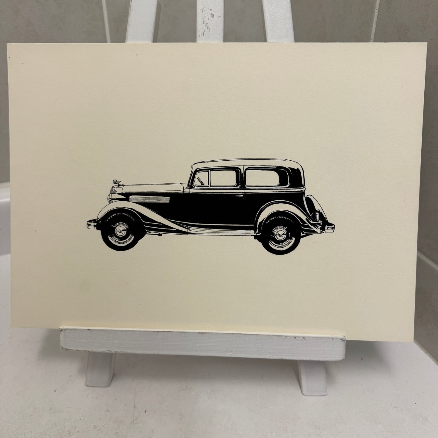 Vintage Pontiac Coupe Car Illustration Art Drawing Hand Drawn Robert Preis