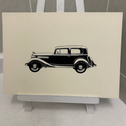 Vintage Pontiac Coupe Car Illustration Art Drawing Hand Drawn Robert Preis