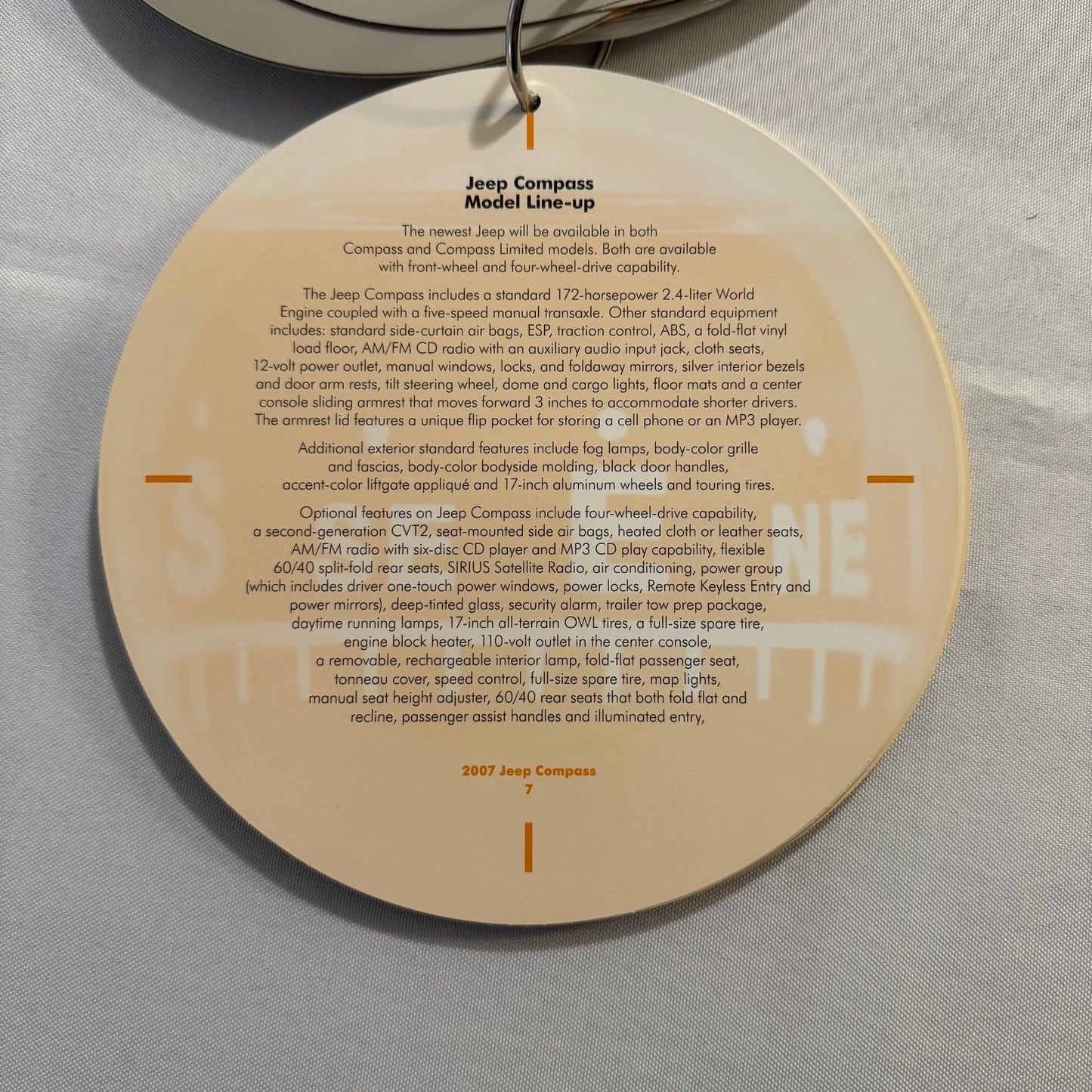 2007 Jeep Compass Press Kit Brochure with Photo CD