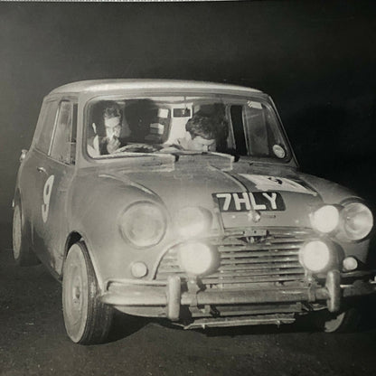 Vintage MINI Racing Car Photo Photograph Print - Rally Rallye Car ? 