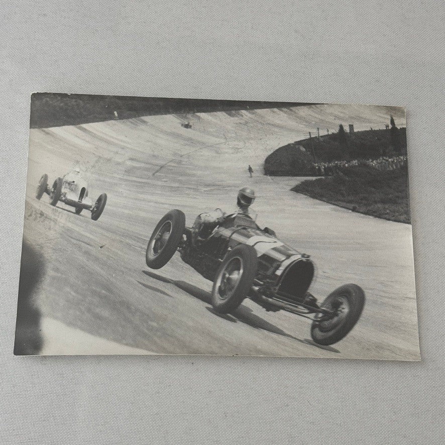 Vintage Bugatti Car Racing Photo Photograph Motorsport Modern Print