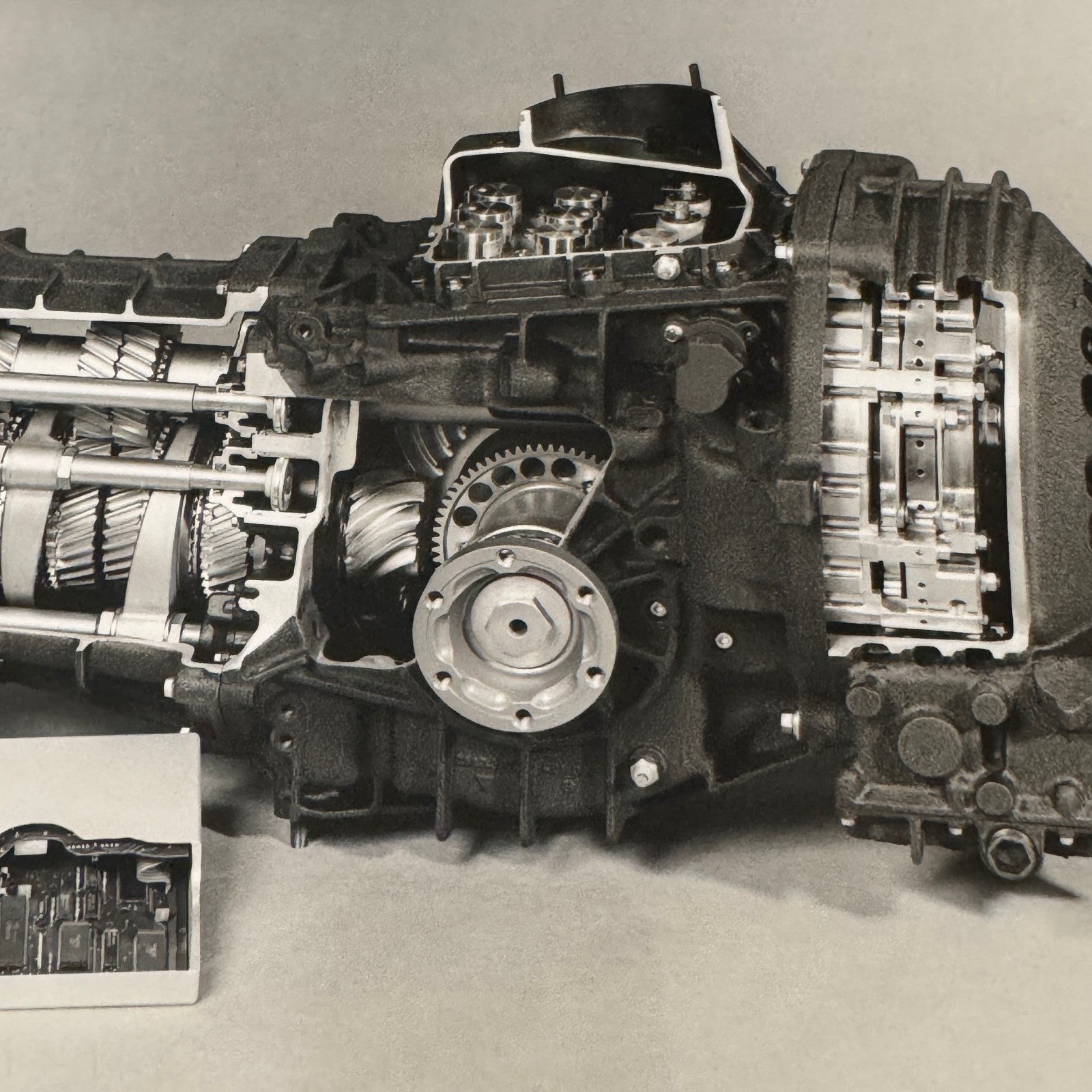 1987 Porsche Car Gearbox Cutaway Model Photo Photograph Print