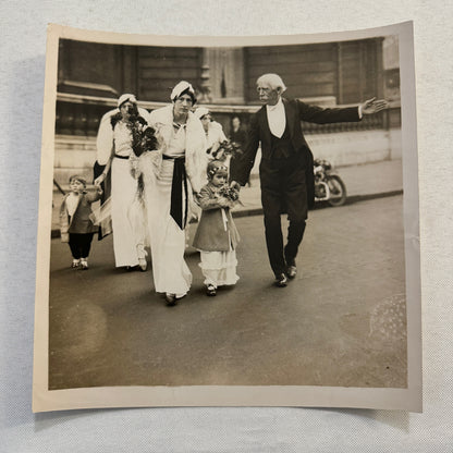 1933 Wedding Press Photo Photograph British Underwood & Underwood Topical Press