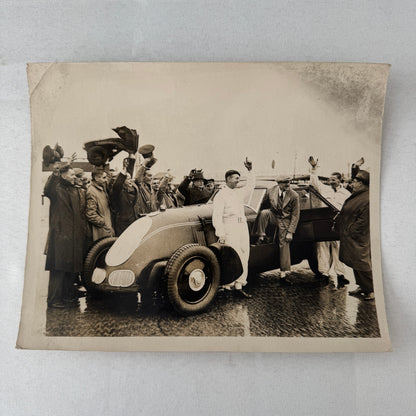 Press Photo Photograph George Eyston Land Speed Record Racing Car Brooklands