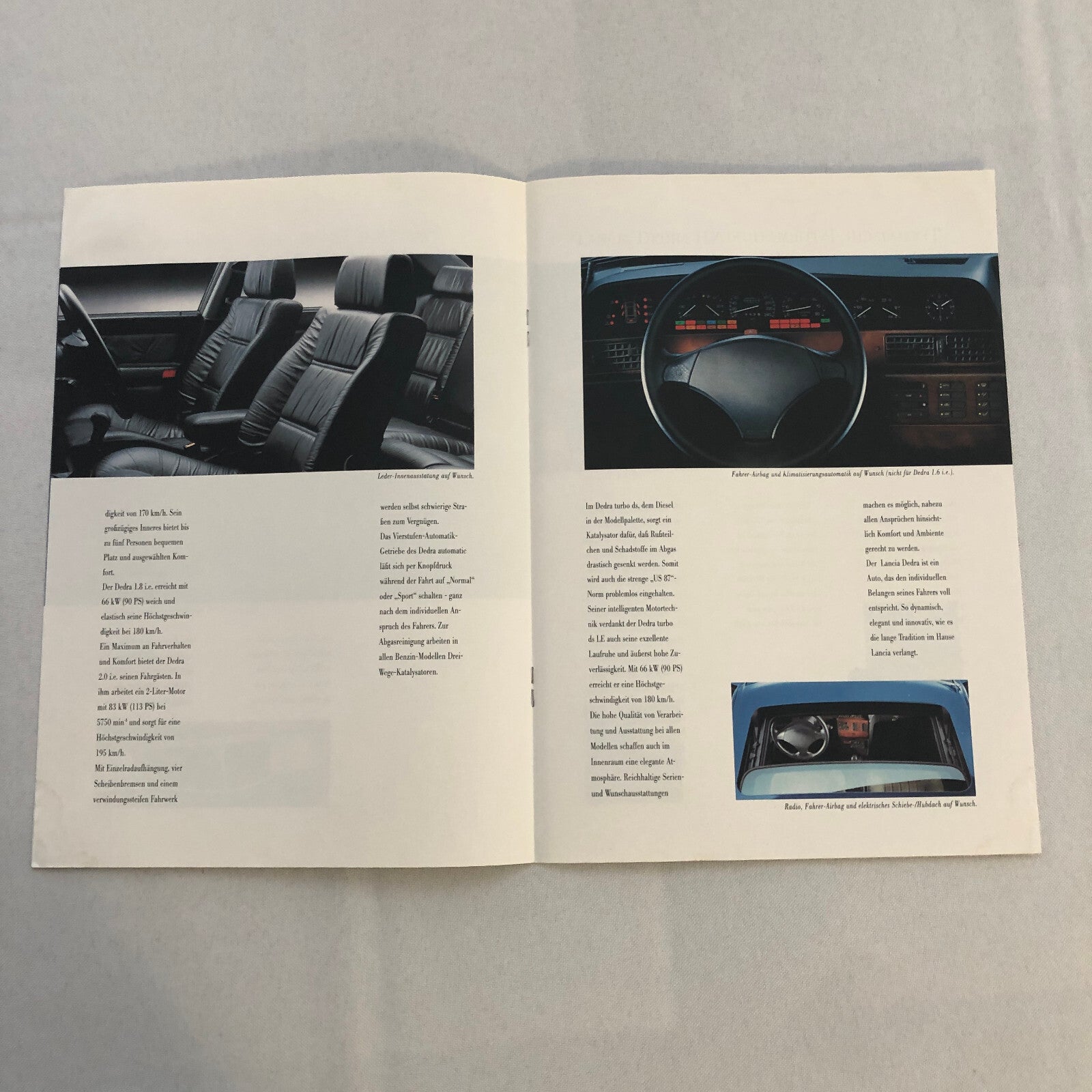 Lancia Dedra Sales Brochure Catalog Dedra HF