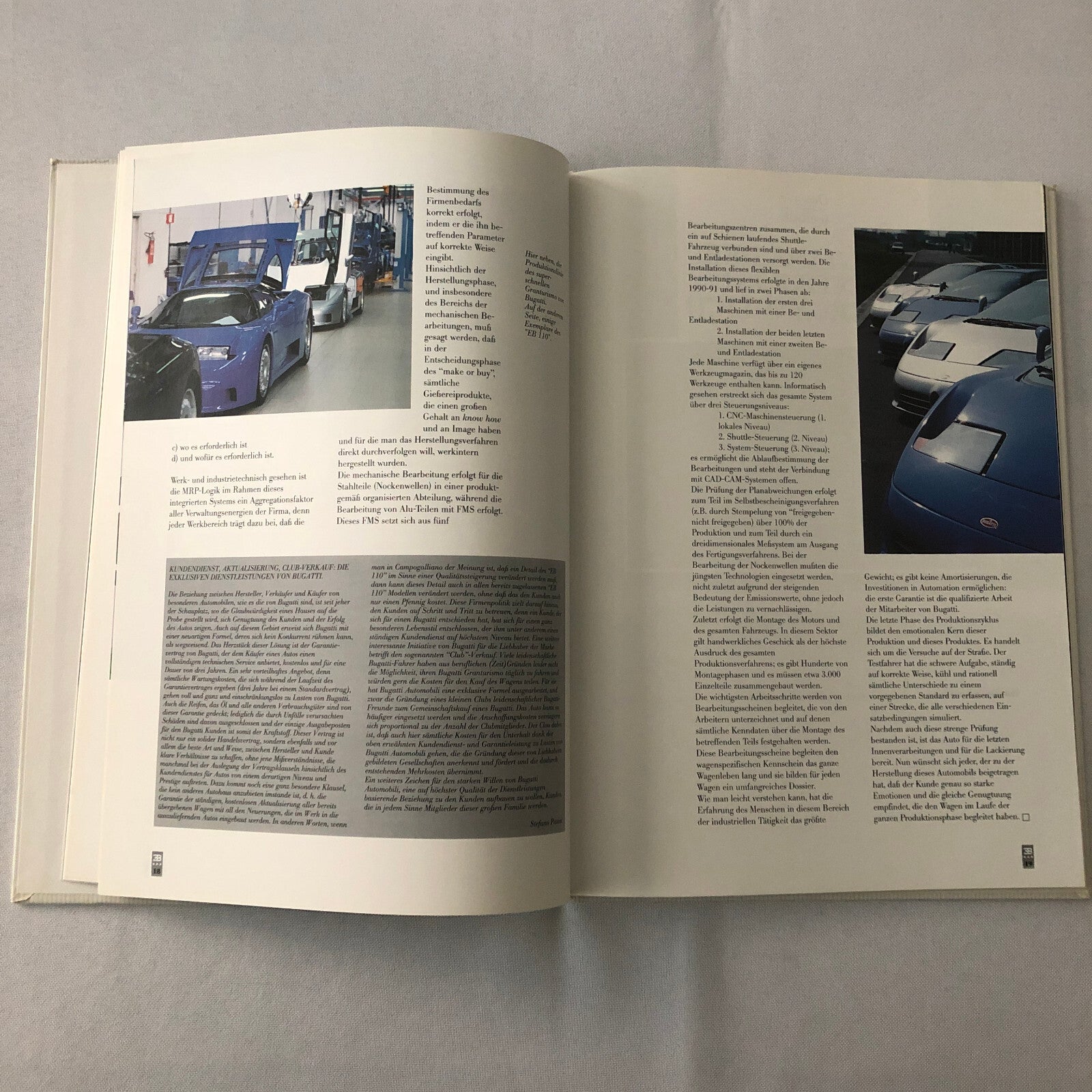 1993 Bugatti Car Book Magazine Journal German Text Vintage Cars +