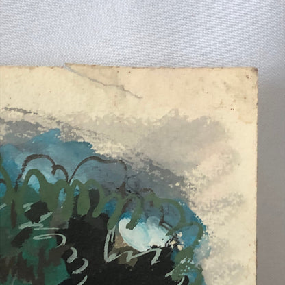 Vintage Painting Art Artwork Trees Hammock Chair Artist Arthur E Sudler