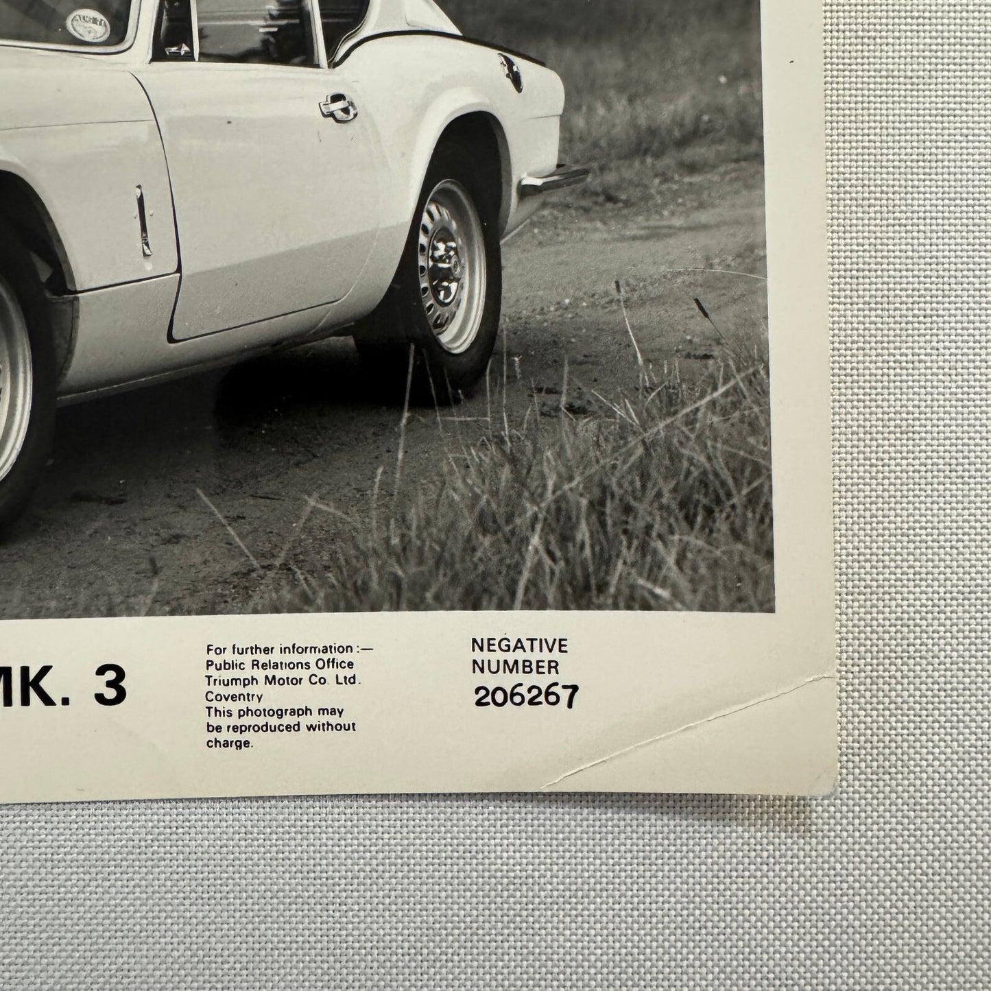 Triumph GT6 Mark 3 Car Factory Press Photo Photograph