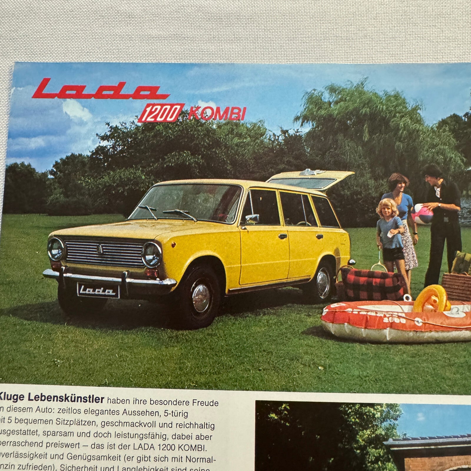 Lada 1200 Kombi Wagon Car Sales Brochure Catalog Advertising German Text Vintage