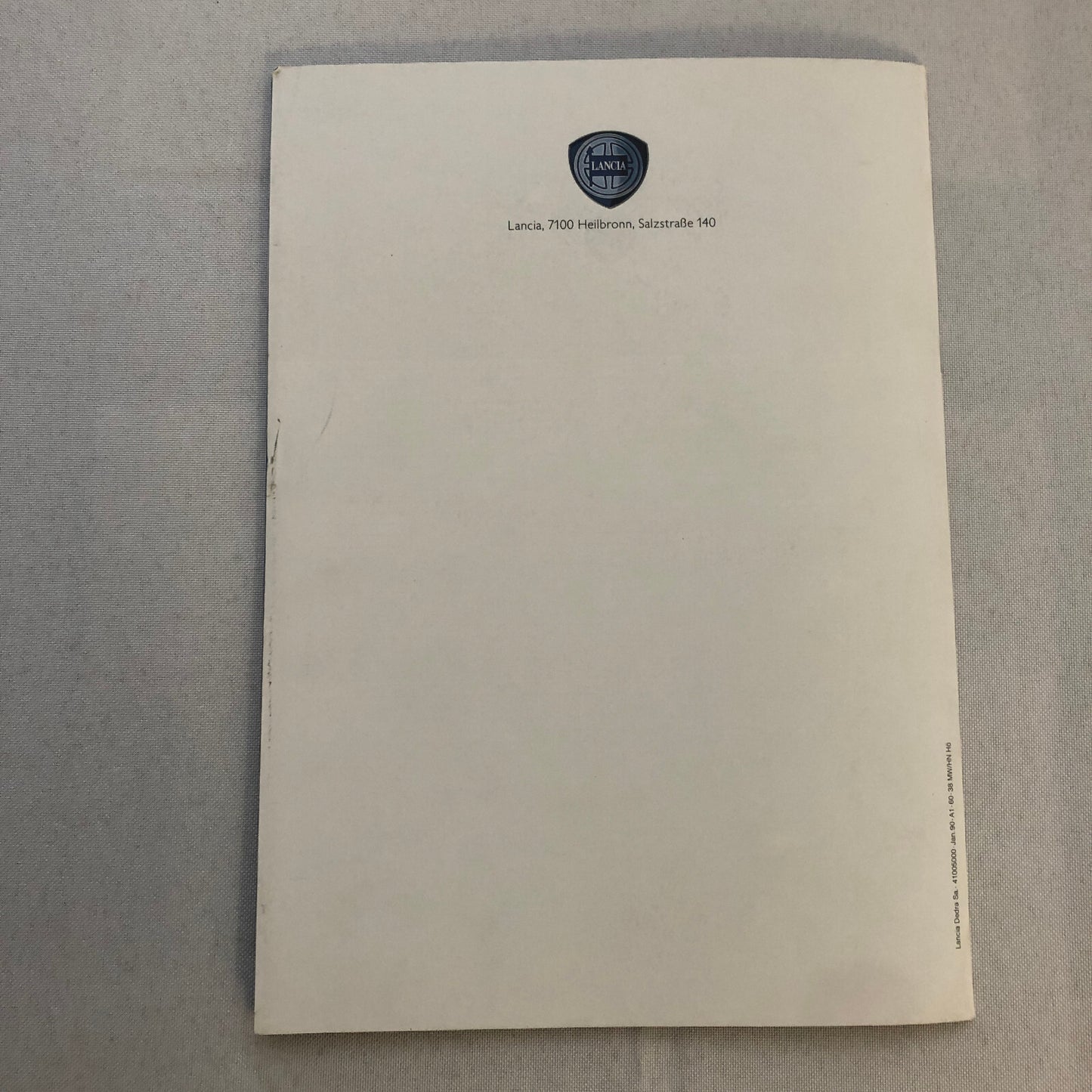 Lancia Dedra Car Sales Brochure Catalog Dedra German Text