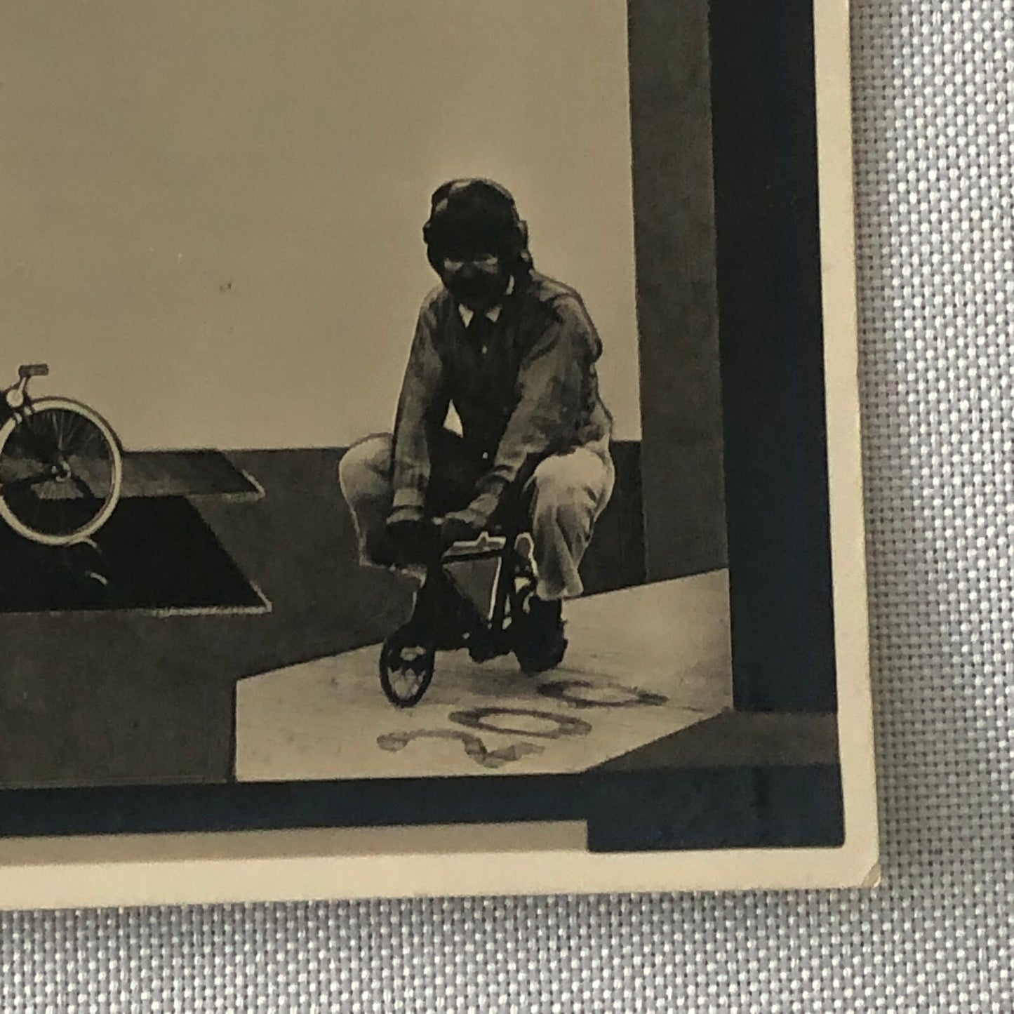 Circus Bicycle Unicycle Act Performer Postcard Post Card Fred Laddro Vintage