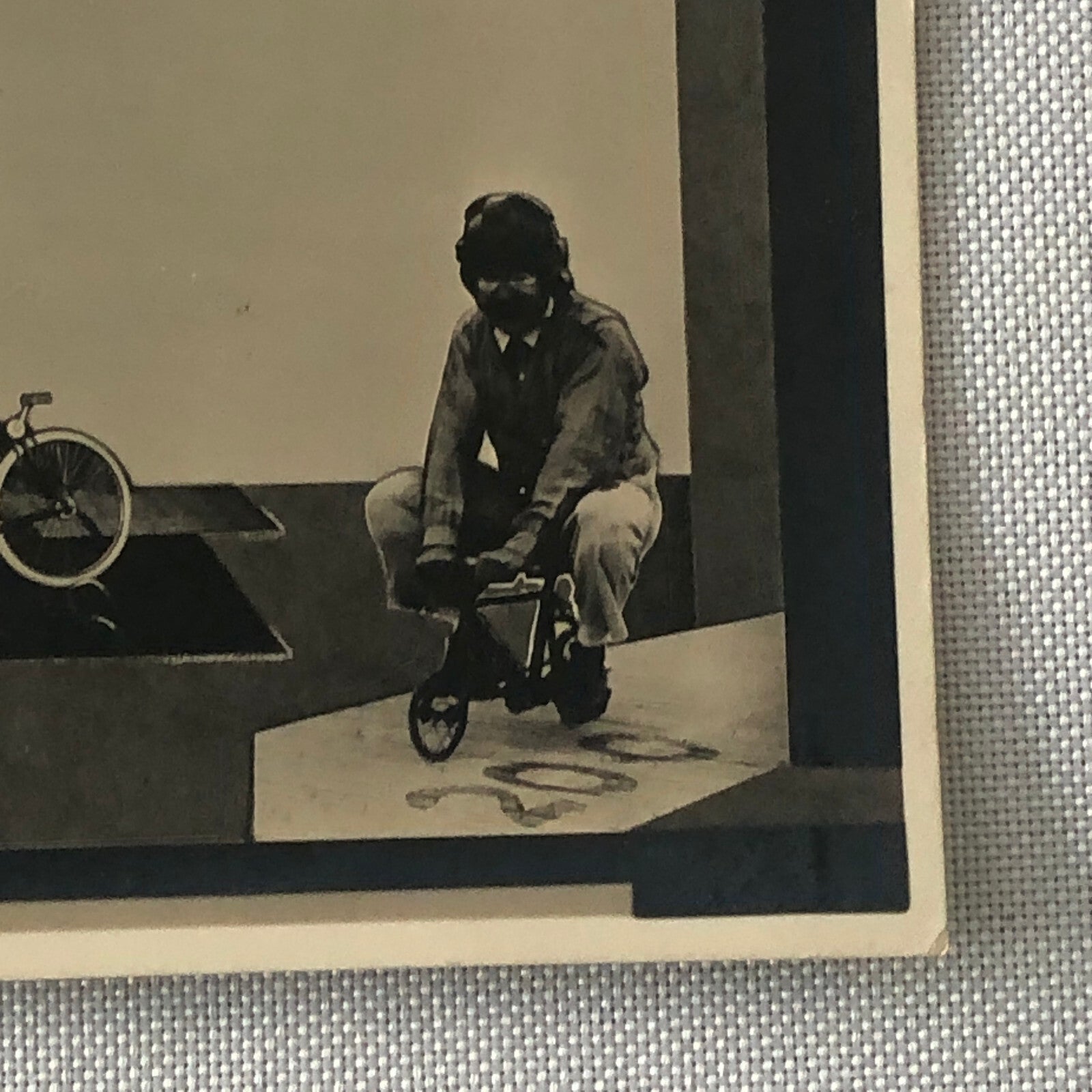 Circus Bicycle Unicycle Act Performer Postcard Post Card Fred Laddro Vintage