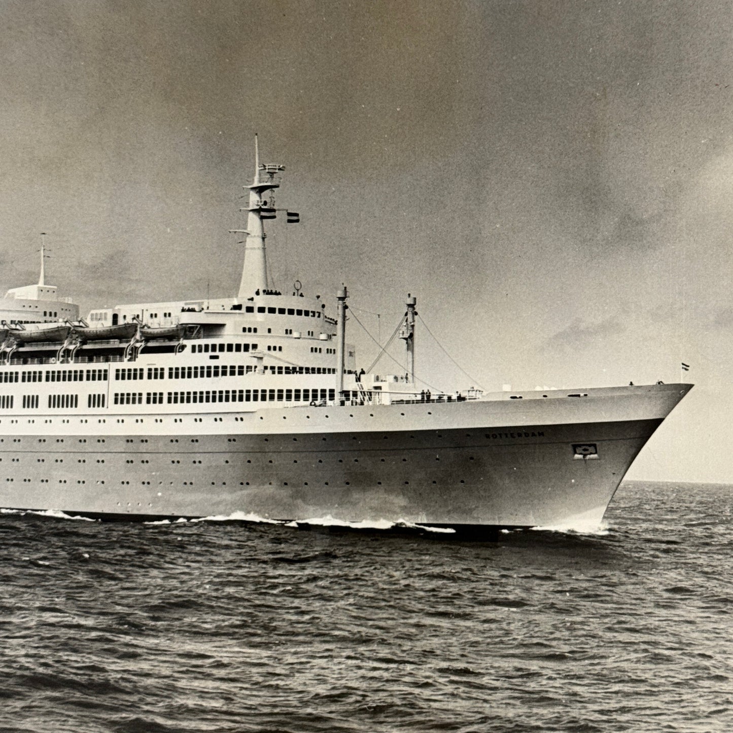 Vintage Ship Boat Photo Photograph Print SS Rotterdam Holland America Line