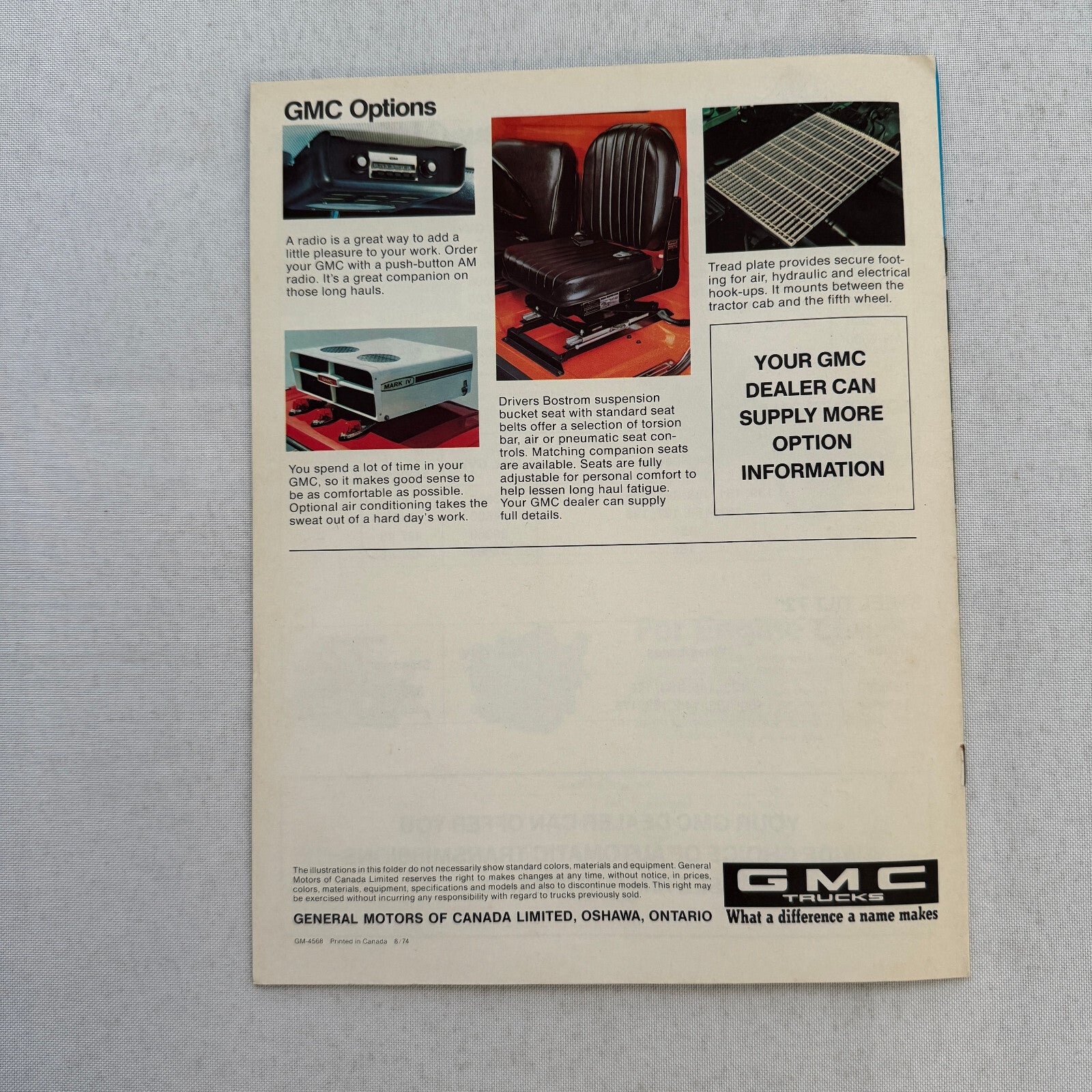 GMC Medium Duty Truck Sales Brochure Catalog 5000 6000 6500 7500 Series Models