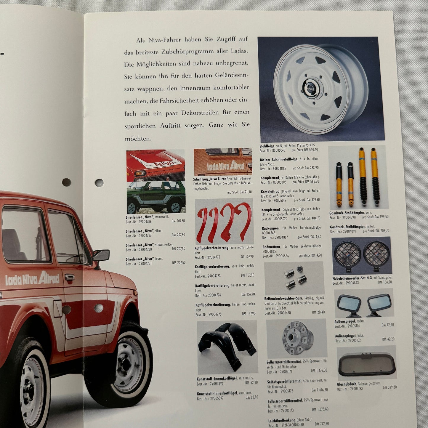 Lada Niva ACCESSORIES Car Sales Brochure Catalog GERMAN