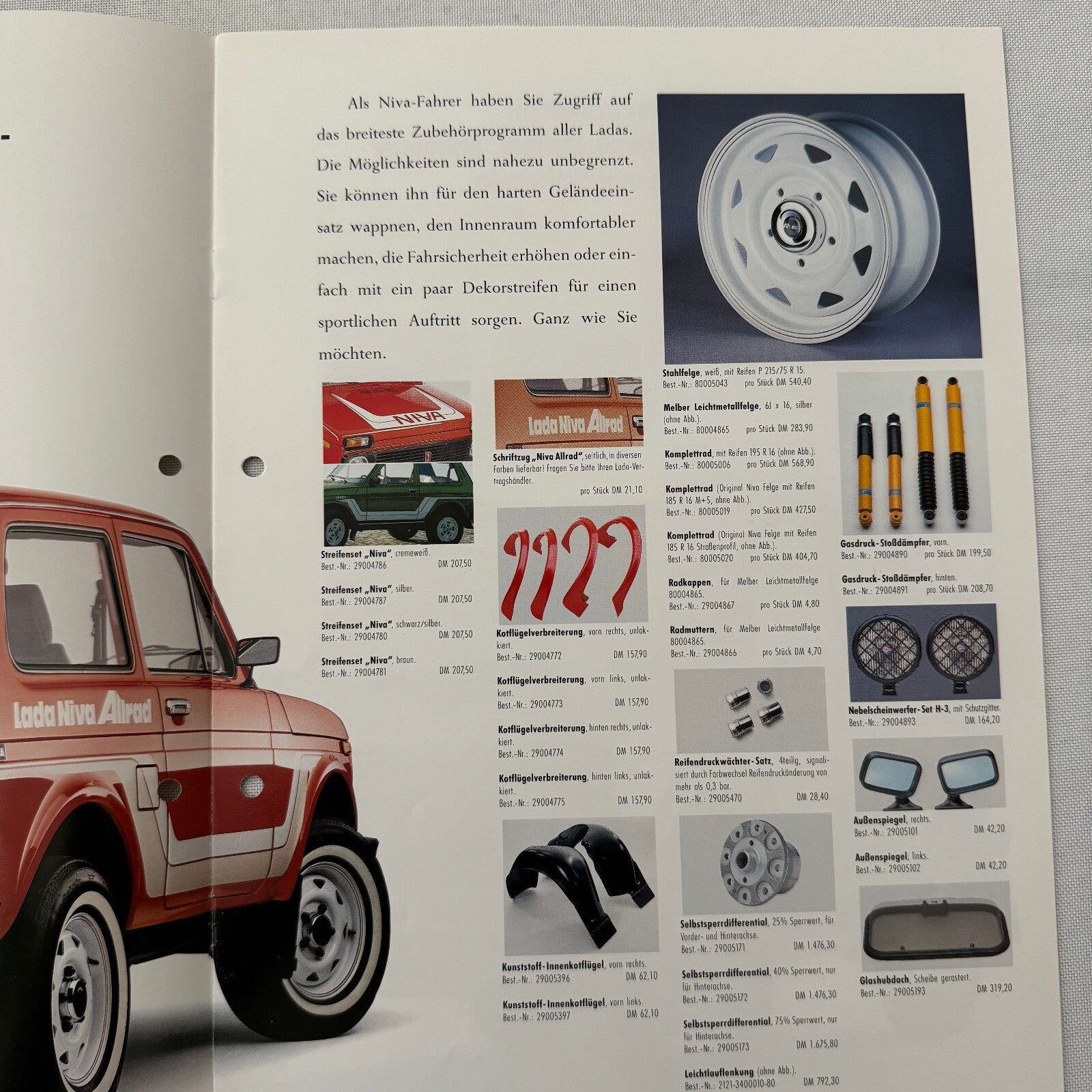 Lada Niva ACCESSORIES Car Sales Brochure Catalog GERMAN