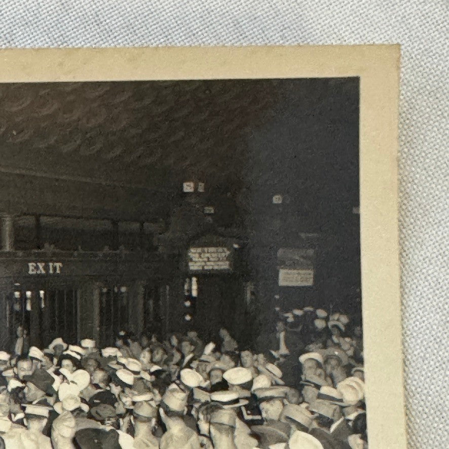 Vintage Railroad Station Photograph Washington DC Crowd Photo